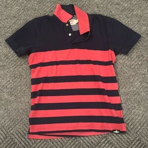 Brooks Brothers Men’s Large Striped Polo Red Blue